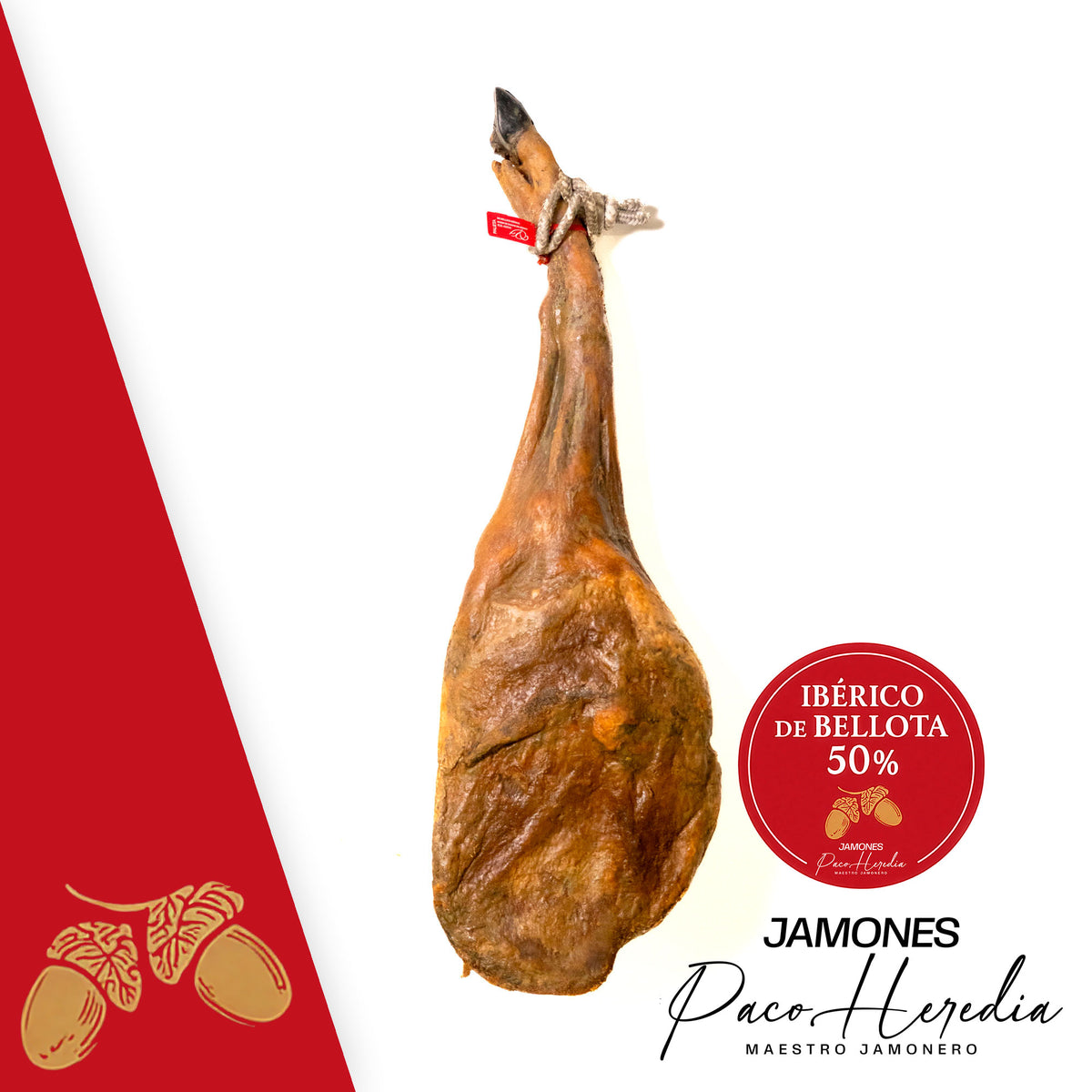 Łopatka Bellota, 50% rasy iberyjskiej · Cały udziec · Paco Heredia