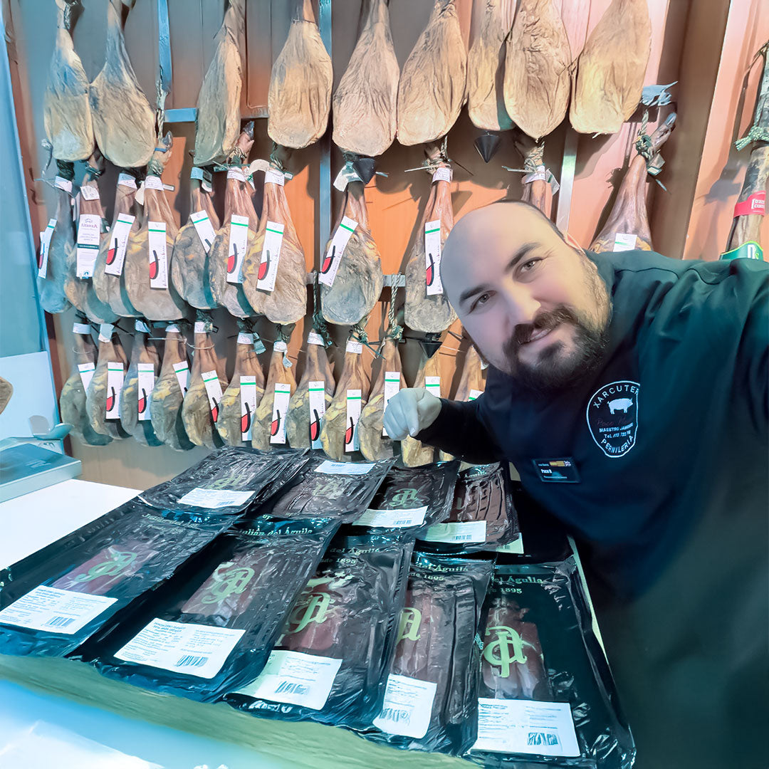 Jamón Ibérico de Cebo Salamanca+, loncheado en sobres de 100 g.